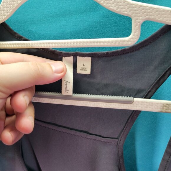 Nordstrom Frenchi Womens Sleeveless High-Low Tank Top Large Charcoal Gray - Picture 5 of 8